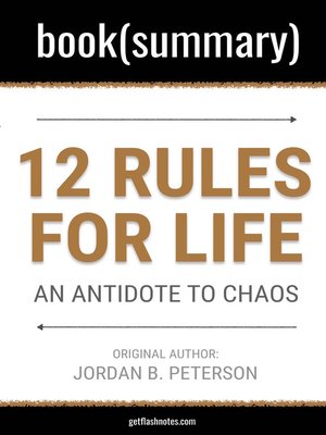 cover image of Book Summary: 12 Rules for Life